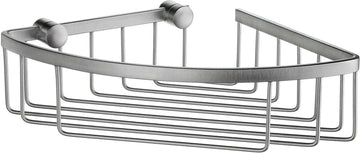 SIDELINE Design Corner Shower Basket in Brushed Chrome DS2021