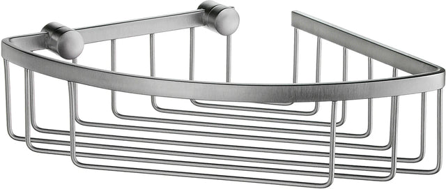 SIDELINE Design Corner Shower Basket in Brushed Chrome DS2021