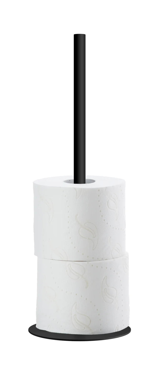 OUTLINE Spare Toilet Roll Holder. Free standing model. For 3 rolls. Black. FB611