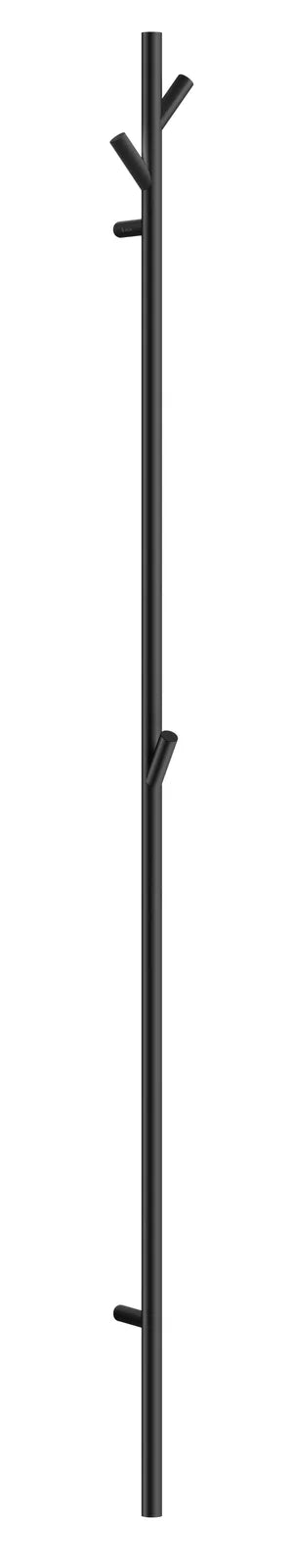 OUTLINE Vertical Hanger, 3 Hooks. Black stainless steel . Height 1720 mm. FB615