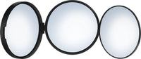 OUTLINE Travel Mirror, Black, X0/X5/X12 magnification, Diam 100 mm FB623