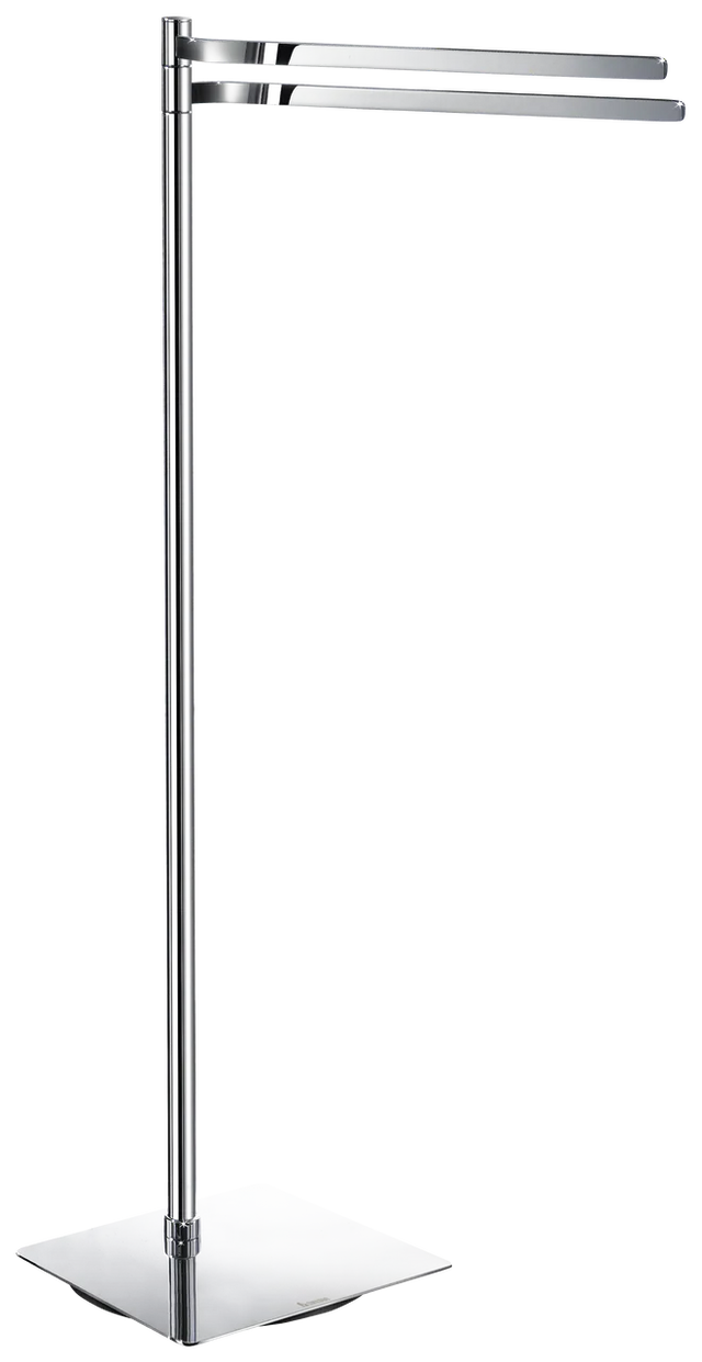 Outline Double Towel Rail Free Standing In Polished Chrome FK325