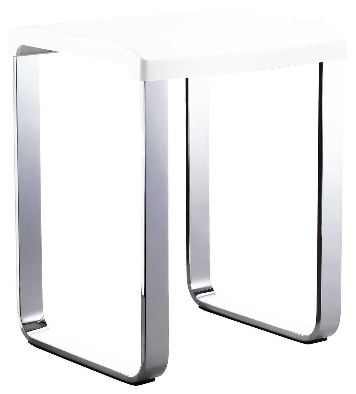 Outline Shower/vanity Chair In Polished Chrome / White Seat FK406