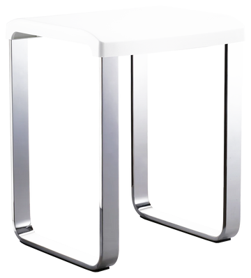 Outline Shower/vanity Chair In Polished Chrome / White Seat FK406