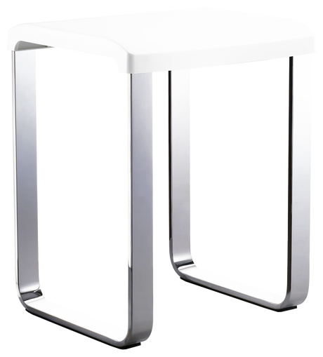 Outline Shower/vanity Chair In Polished Chrome / White Seat FK406