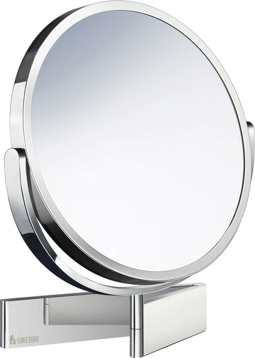 OUTLINE Make-up Mirror, Pol Chrome, Wallmount, X0/X7 magnification FK490