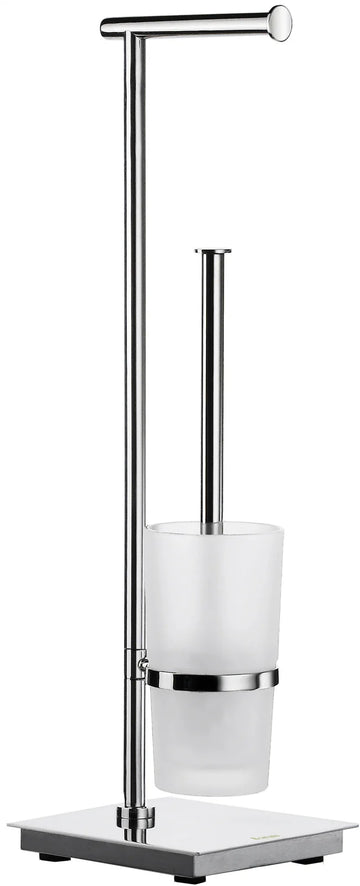 OUTLINE Toilet Roll Holder/Toilet Brush in Stainless Steel Polished incl Container FK603