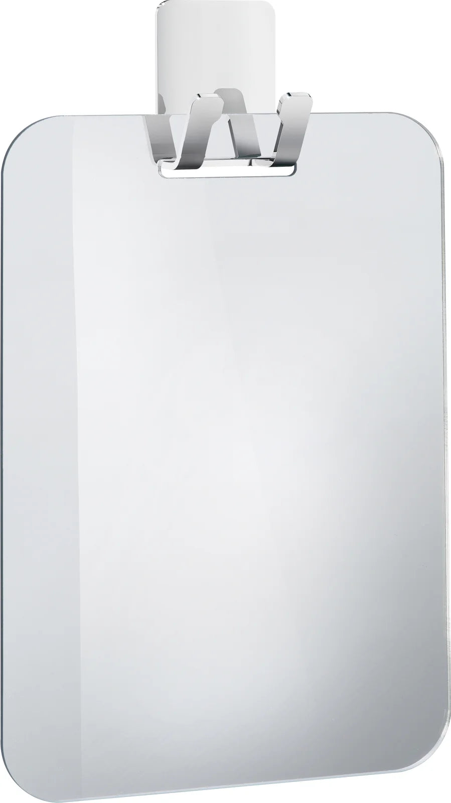 OUTLINE Plastic mirror with self-adhesive hook, chromed stainless steel FK620