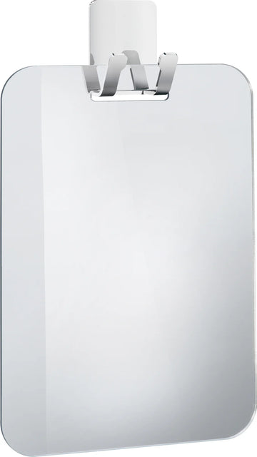 OUTLINE Plastic mirror with self-adhesive hook, chromed stainless steel FK620