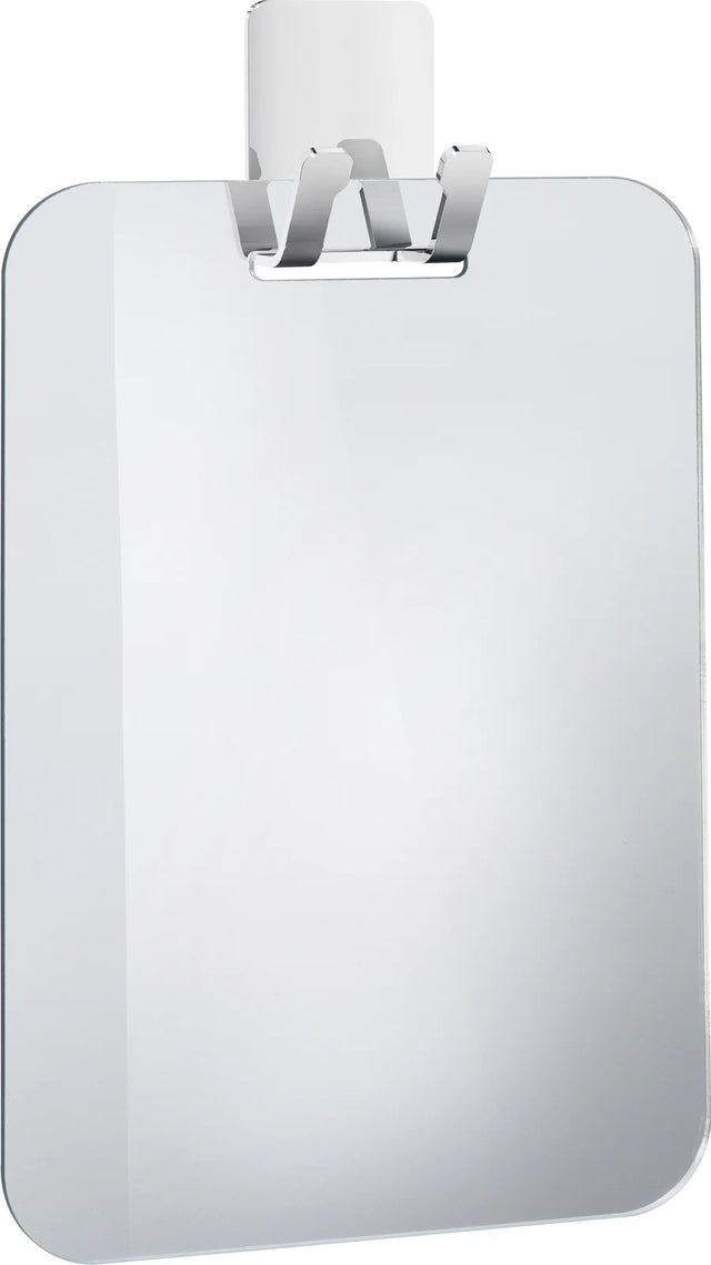 OUTLINE Plastic mirror with self-adhesive hook, chromed stainless steel FK620