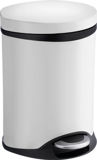 OUTLINE Pedal bin 6l. Soft Close in White Lacquered Stainless Steel FK662