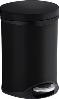 OUTLINE Pedal bin 6l. Soft Close in Black Lacquered Stainless Steel FK665