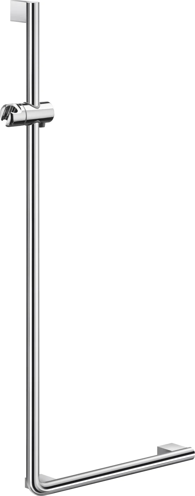 LIVING Grab Bar, L-shaped, Left, Chromed stainless steel, 1230 x 530 mm FK814