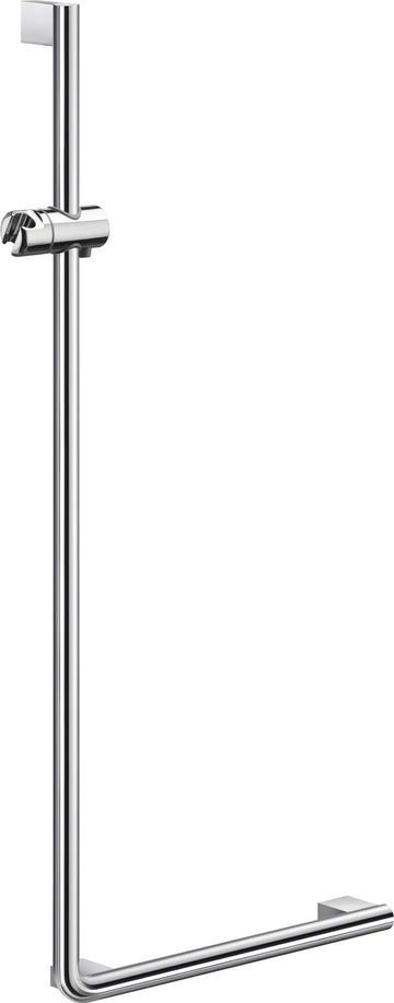 LIVING Grab Bar, L-shaped, Left, Chromed stainless steel, 1230 x 530 mm FK814