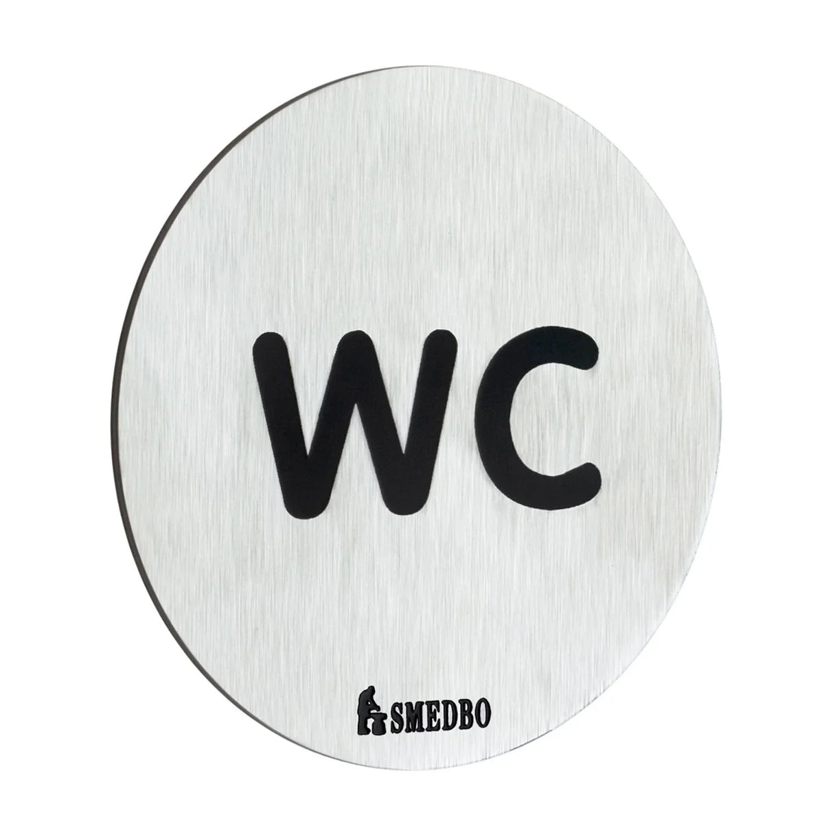 XTRA WC Sign WC in Stainless Steel Brushed, Self-adhesive FS958