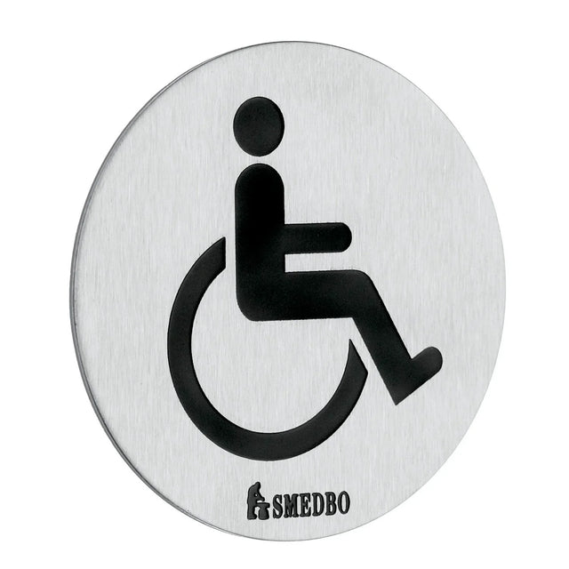 XTRA WC Sign Invalid in Stainless Steel Brushed, Self-adhesive FS959