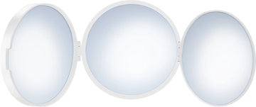 OUTLINE Travel Mirror, White, X0/X5/X12 magnification, Diam 100mm FX623