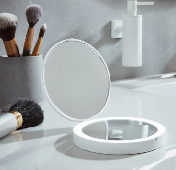 OUTLINE Travel Mirror, LED. White, x1/x7 Magnification, FX627