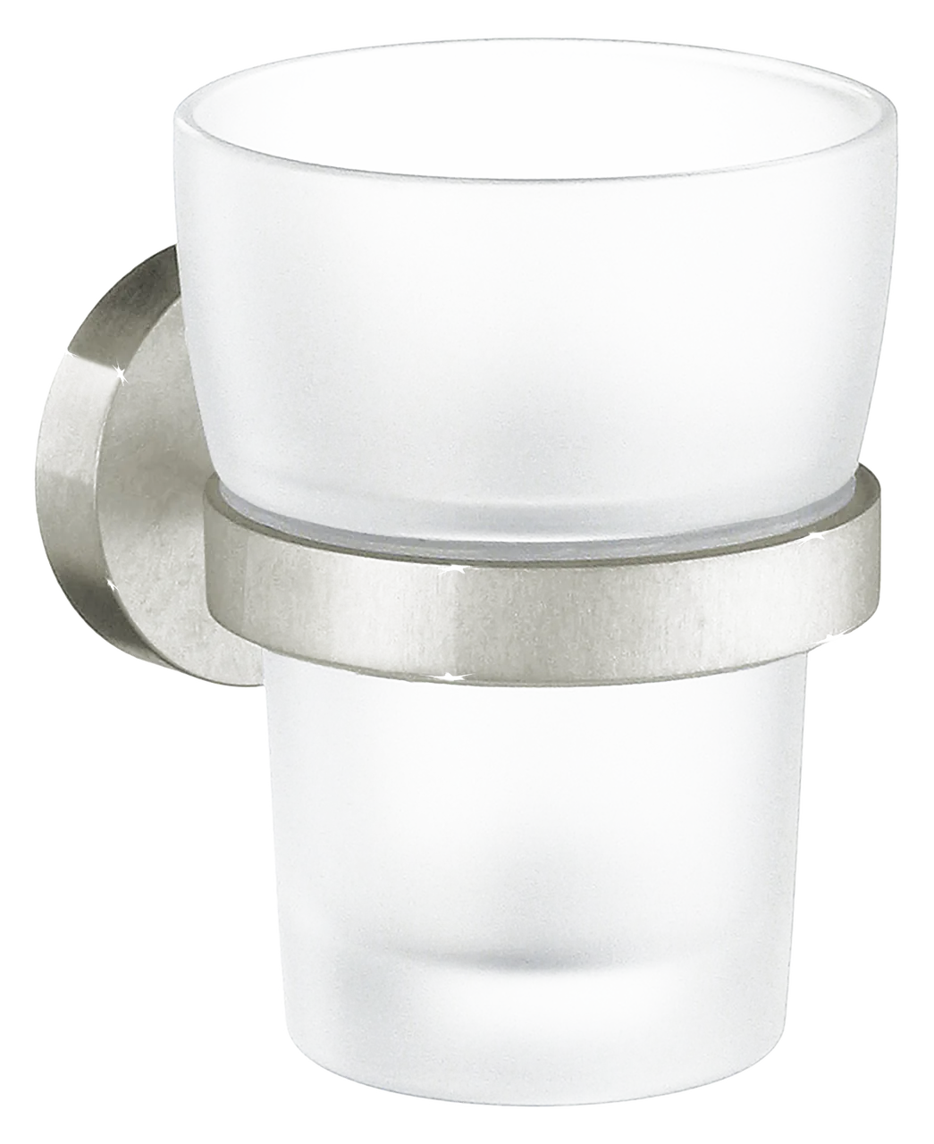 Home Holder Frosted Glass Tumbler In Brushed Nickel H343N