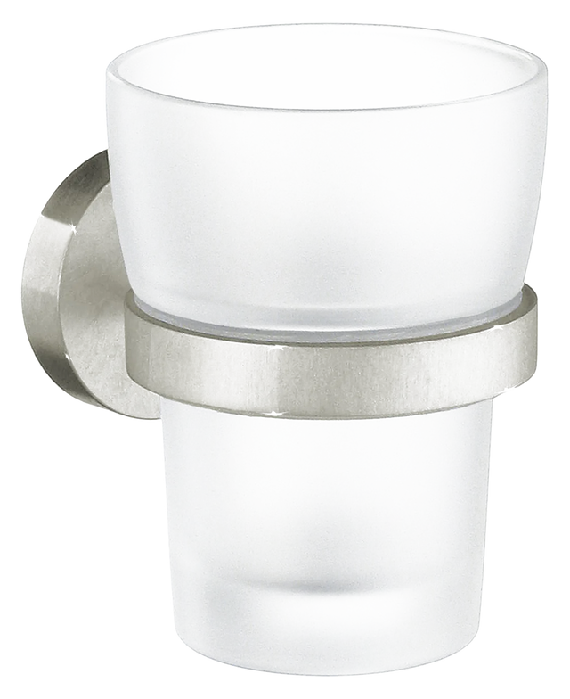 Home Holder Frosted Glass Tumbler In Brushed Nickel H343N