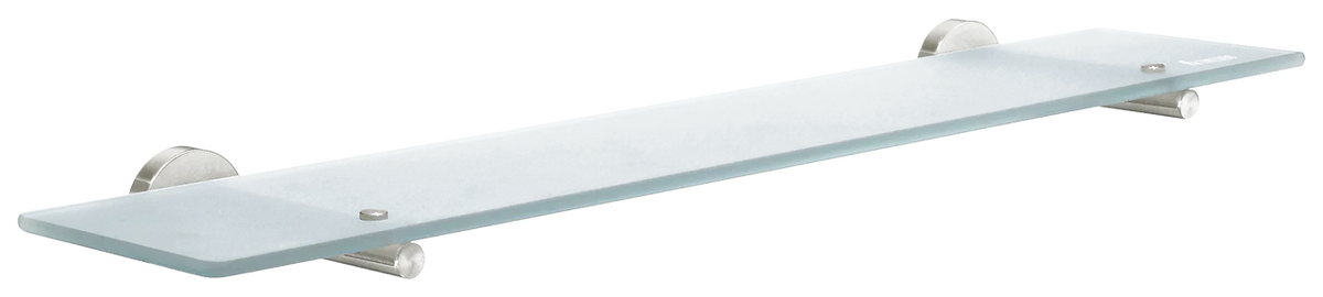 Home Frosted Glass Bathroom Shelf In Brushed Nickel H347N