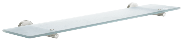 Home Frosted Glass Bathroom Shelf In Brushed Nickel H347N