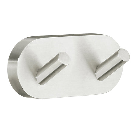 Home Double Towel Hook In Brushed Nickel H356N