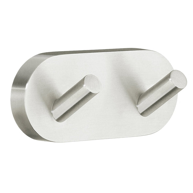 Home Double Towel Hook In Brushed Nickel H356N