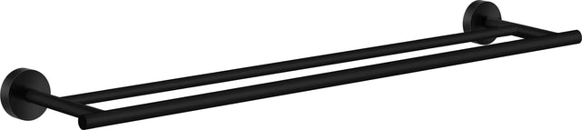 HOME Double Towel Rail, Black, Length 648 mm HB3364