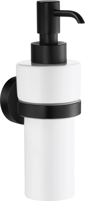 HOME Holder with Soap Dispenser, Black/Porcelain, Height 180 mm HB369P