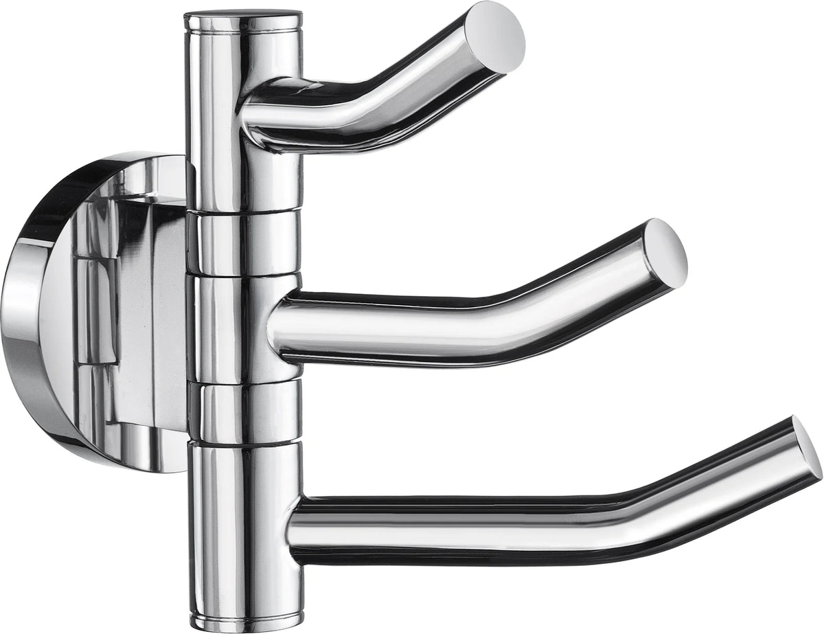 HOME Triple Hook, Swing arm, Polished Chrome HK327