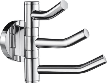HOME Triple Hook, Swing arm, Polished Chrome HK327