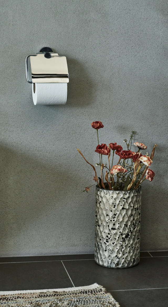 HOME Toilet Roll Holder with Cover in Polished Chrome HK3414