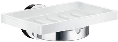 Home Soapdish wall mounted - porcelain/ polished chrome HK342P