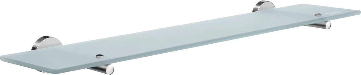 HOME Bathroom Frosted Glass Shelf with Brackets in Polished Chrome HK347