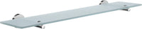 HOME Bathroom Frosted Glass Shelf with Brackets in Polished Chrome HK347