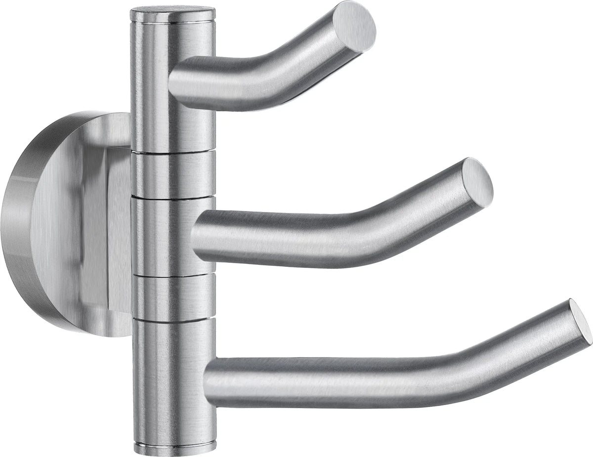 HOME Triple Hook, Swing arm, Brushed Chrome HS327