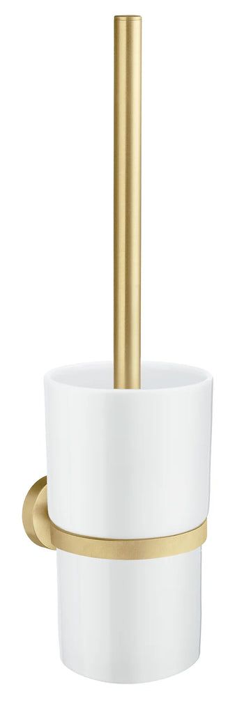 Home Toilet Brush Wallmount Br Brass/Porcelain HV333P
