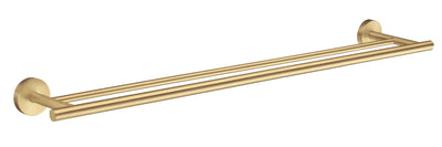 Home Double Towel Rail Brushed Brass HV3364