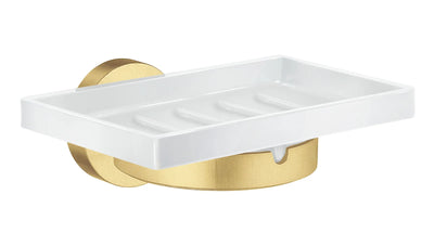 Home Holder With Soap Dish Br Brass/Porcelain HV342P