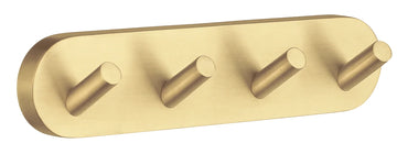 Home Quadruple Hook Brushed Brass HV359