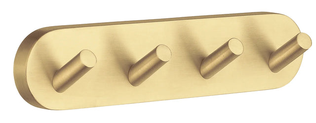 Home Quadruple Hook Brushed Brass HV359