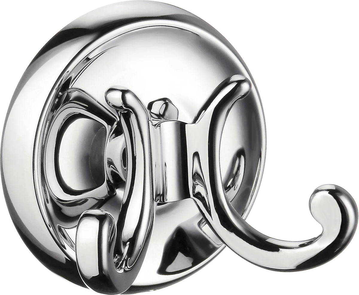 VILLA Double Towel Hook in Polished Chrome K256