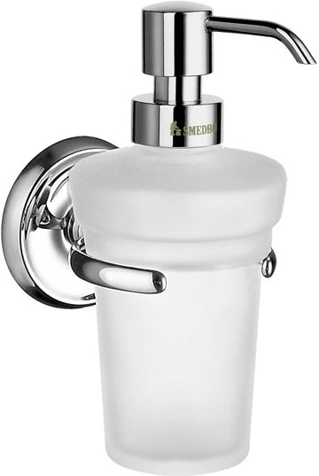 VILLA Holder in Polished Chrome with Frosted Glass Soap Dispenser K269