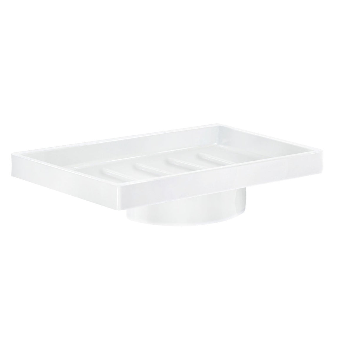 Xtra Porcelain Container Soap Dish In White Porcelain O348