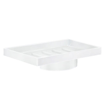 Xtra Porcelain Container Soap Dish In White Porcelain O348