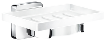 Ice Holder porcelain Soap Dish In Polished Chrome OK342P