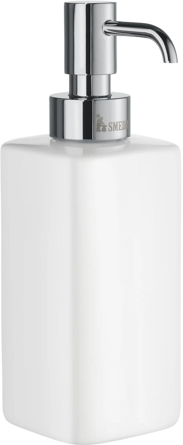 ICE Soap Dispenser, Free Standing, Porcelain with Pumphead in Polished chrome OK470P