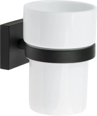 HOUSE Holder with Tumbler, Black/Porcelain RB343P