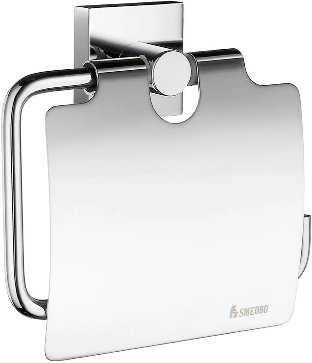 HOUSE Toilet Roll Holder with Cover in Polished Chrome RK3414